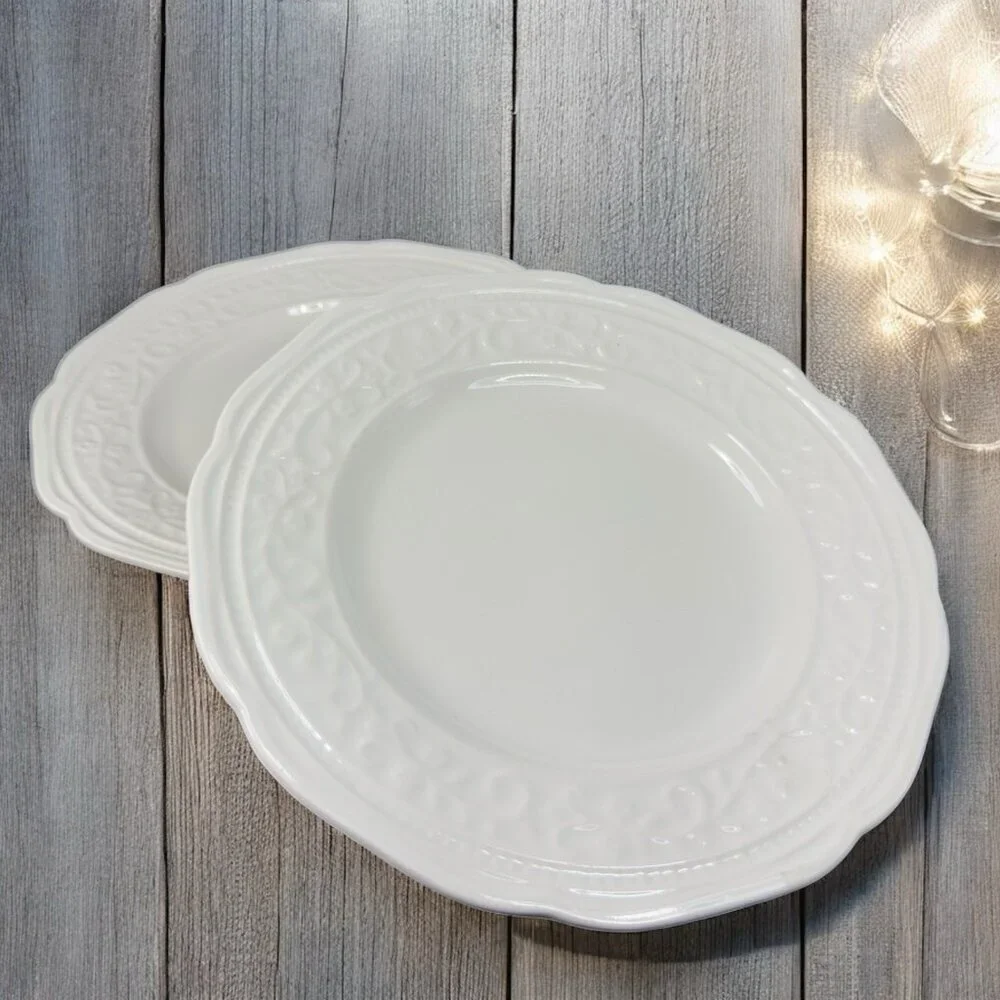 Mikasa American Countryside 8.25”Across Round Dish‎ Plate Set 2 New With Sticker